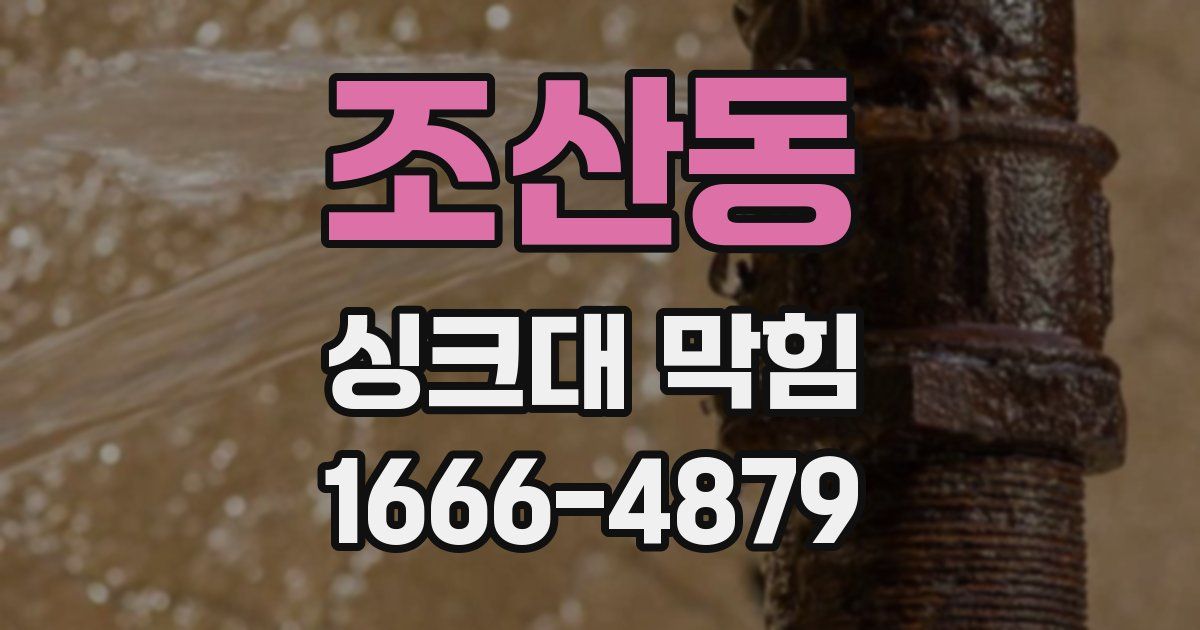 조산동 싱크대 막힘