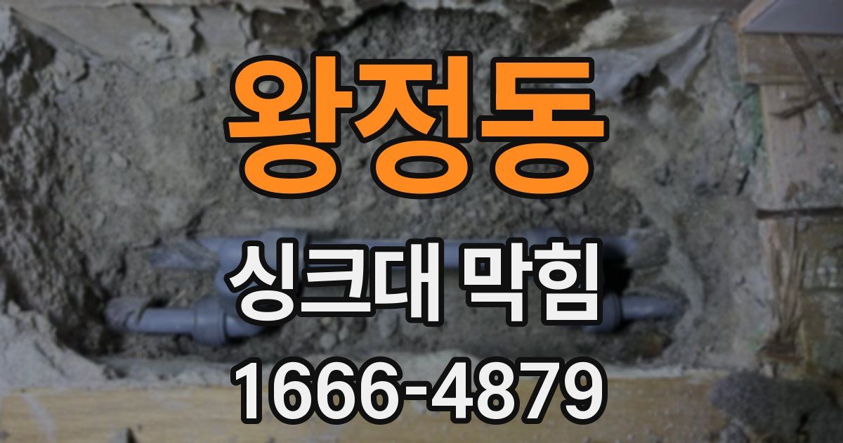 왕정동 싱크대 막힘