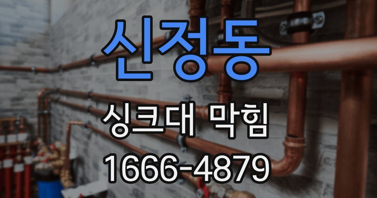 신정동 싱크대 막힘