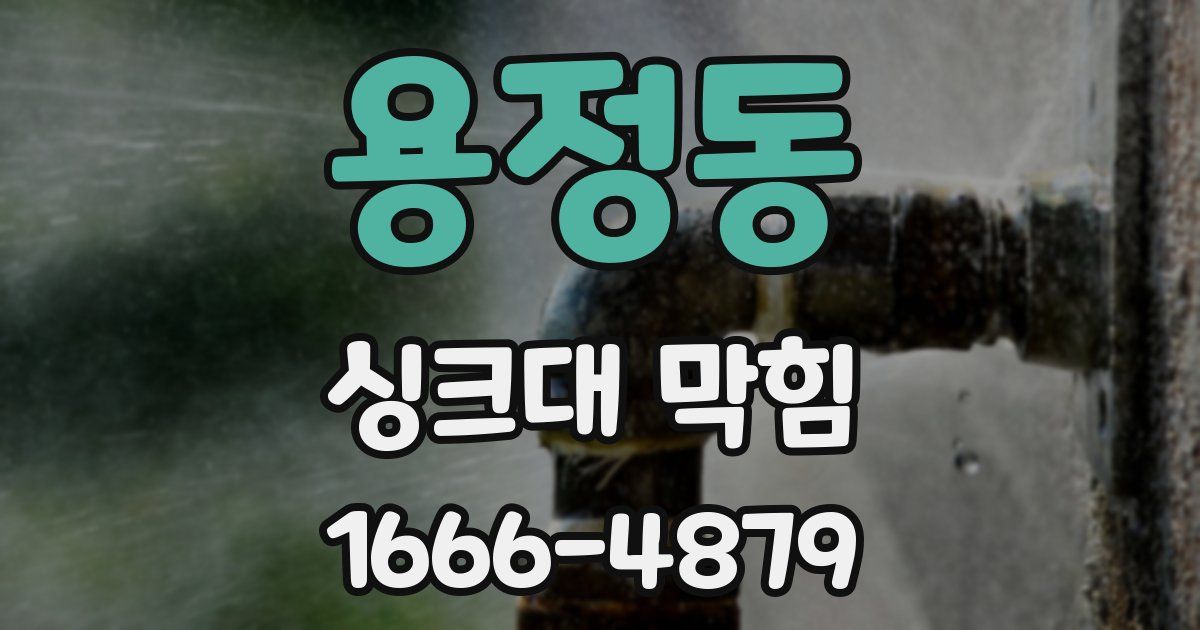 용정동 싱크대 막힘