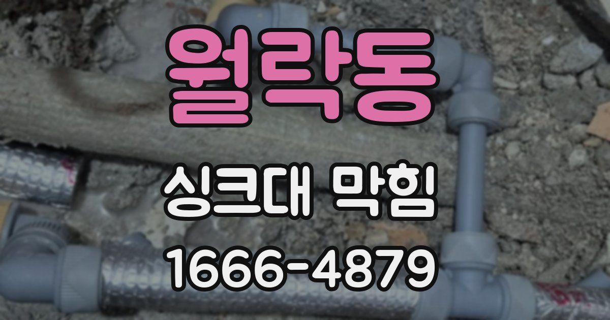 월락동 싱크대 막힘