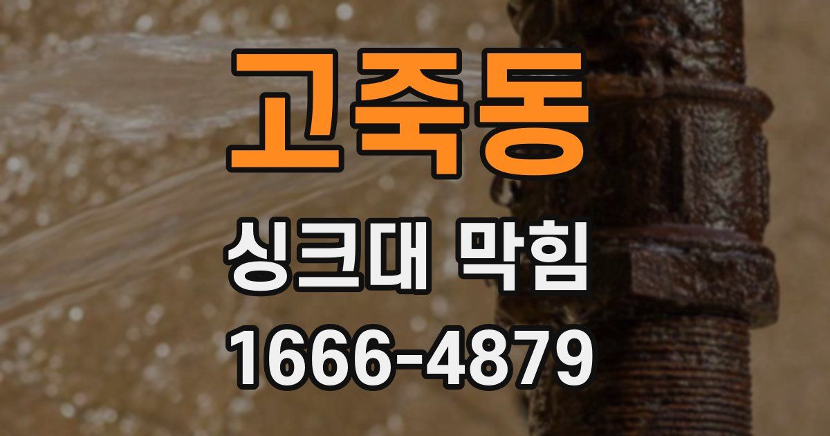 고죽동 싱크대 막힘