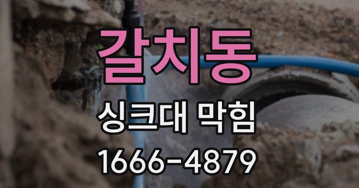 갈치동 싱크대 막힘