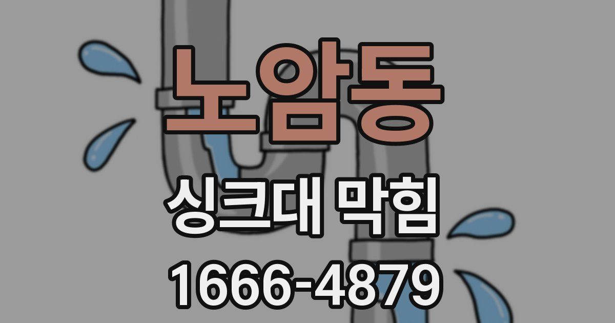 노암동 싱크대 막힘