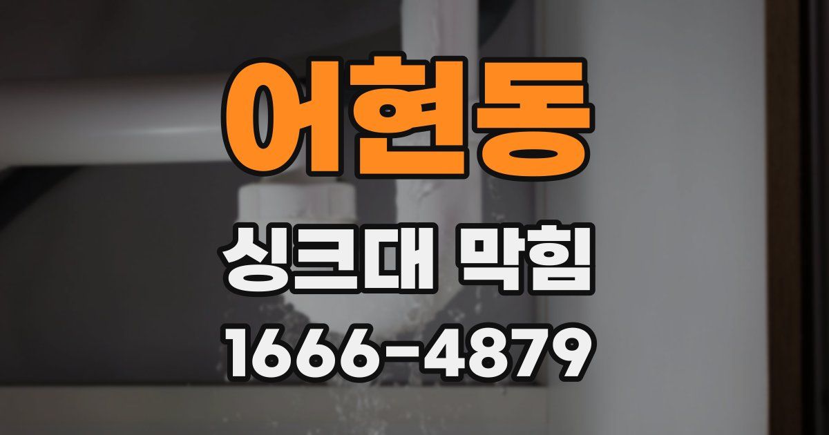 어현동 싱크대 막힘