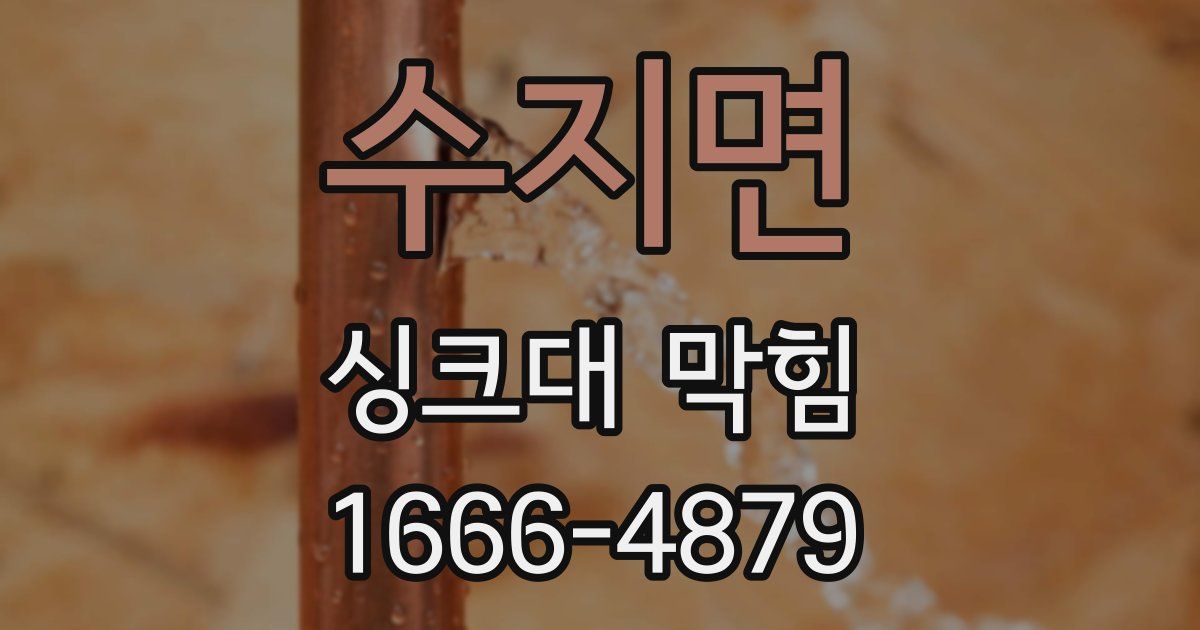 수지면 싱크대 막힘