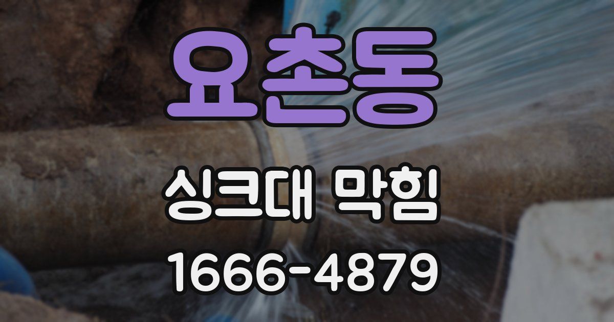 요촌동 싱크대 막힘