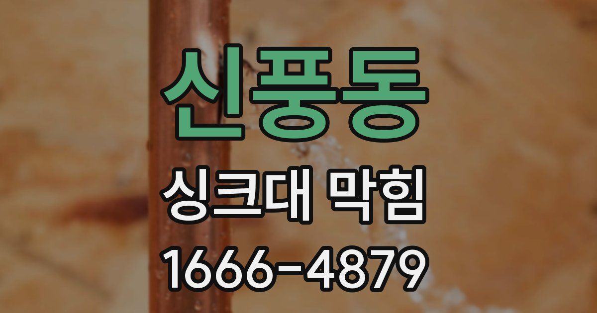 신풍동 싱크대 막힘