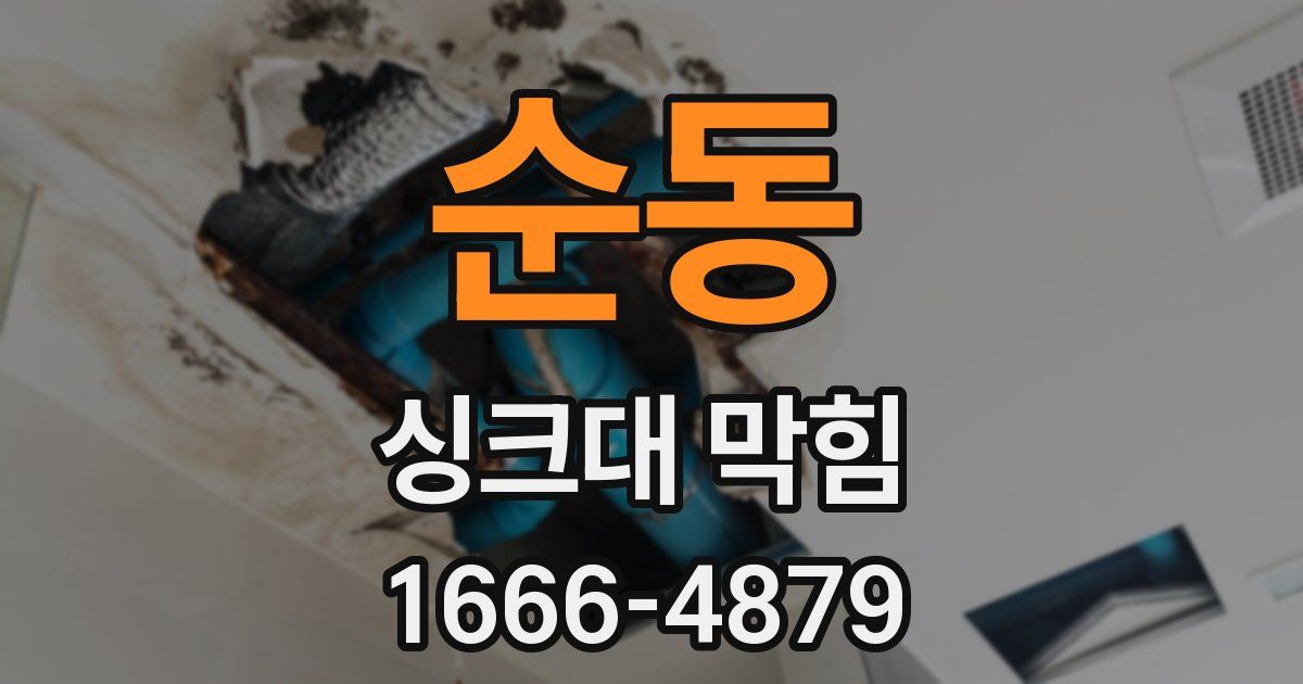순동 싱크대 막힘