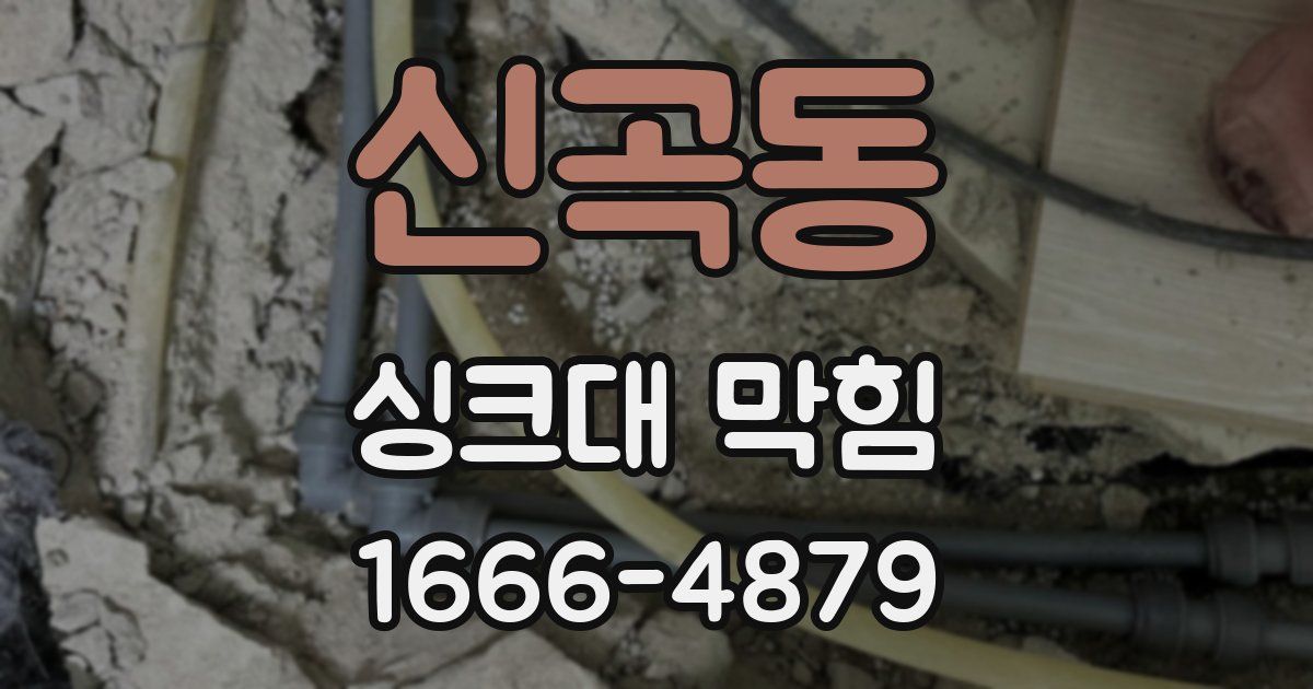 신곡동 싱크대 막힘