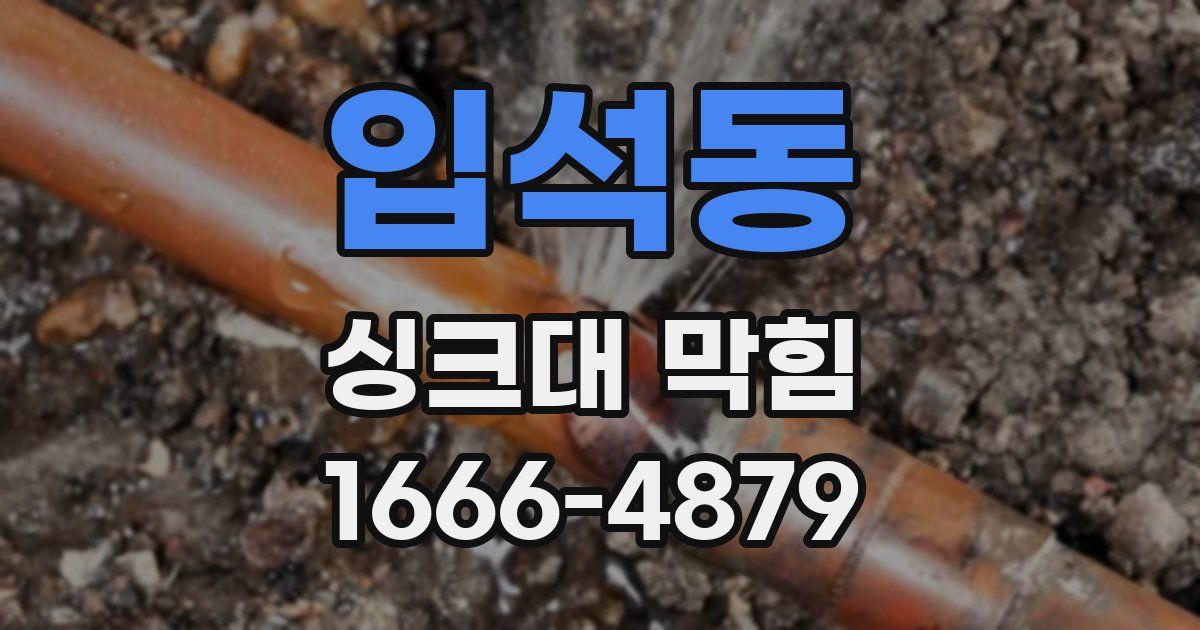입석동 싱크대 막힘
