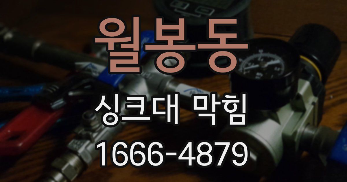 월봉동 싱크대 막힘