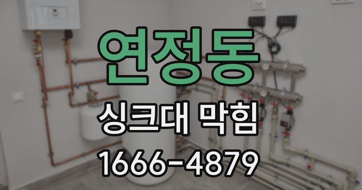 연정동 싱크대 막힘