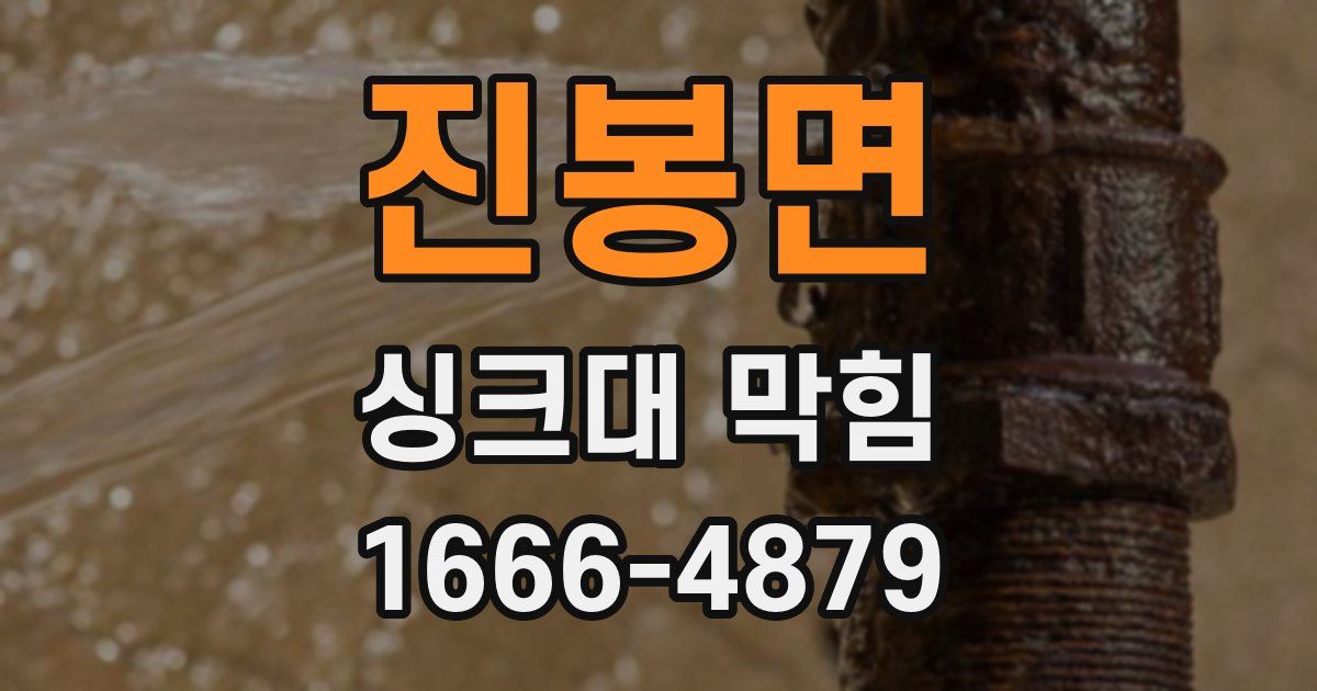 진봉면 싱크대 막힘