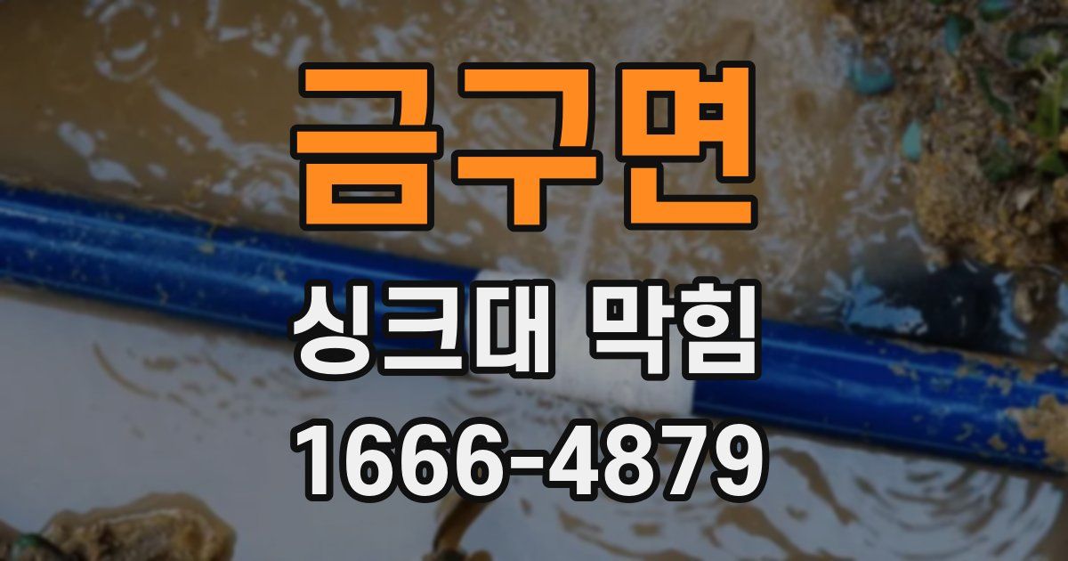 금구면 싱크대 막힘