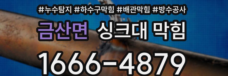 금산면 싱크대 막힘