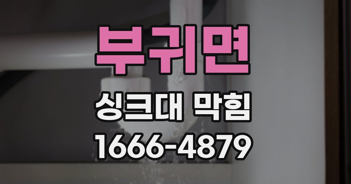 부귀면 싱크대 막힘