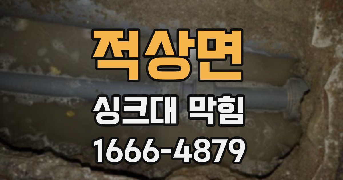 적상면 싱크대 막힘