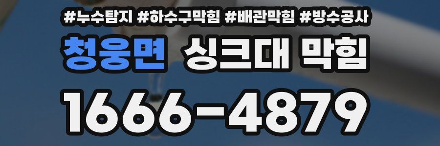 청웅면 싱크대 막힘