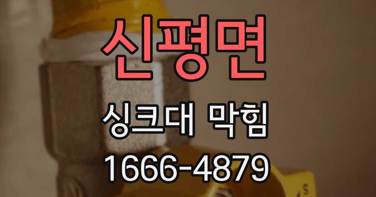 신평면 싱크대 막힘
