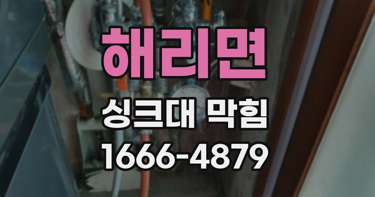 해리면 싱크대 막힘