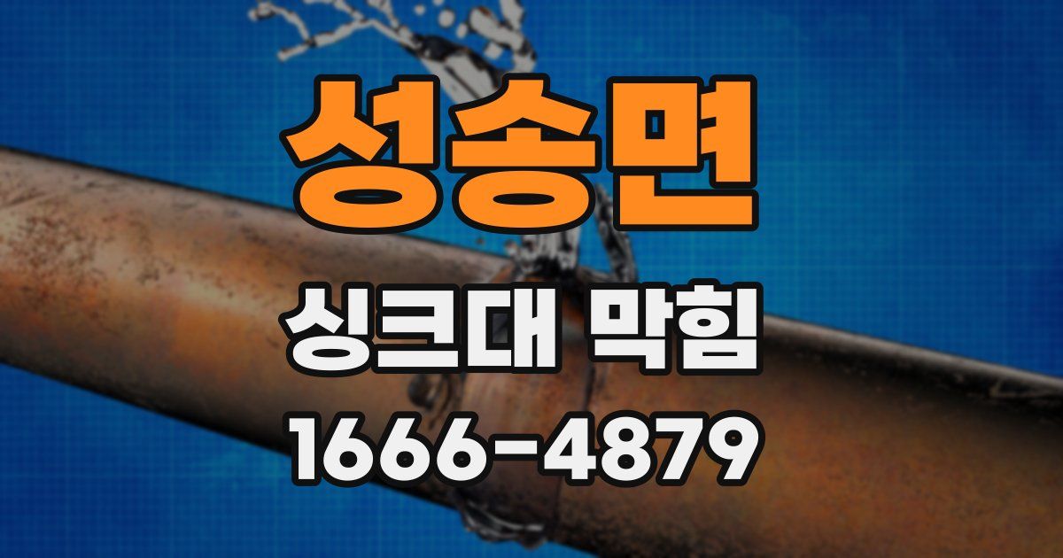성송면 싱크대 막힘
