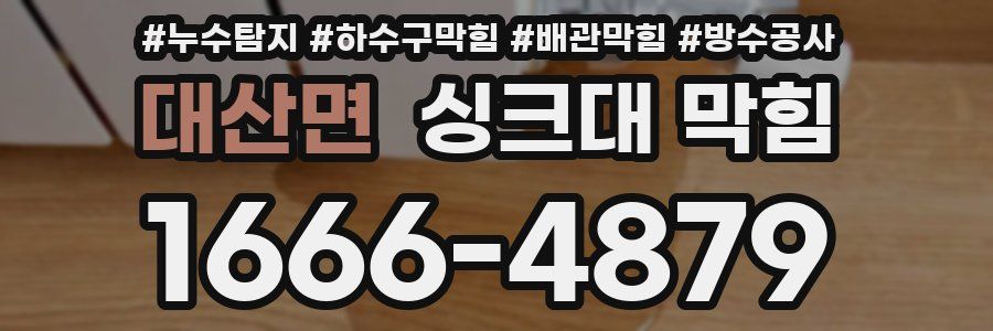 대산면 싱크대 막힘