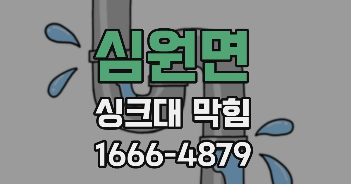 심원면 싱크대 막힘