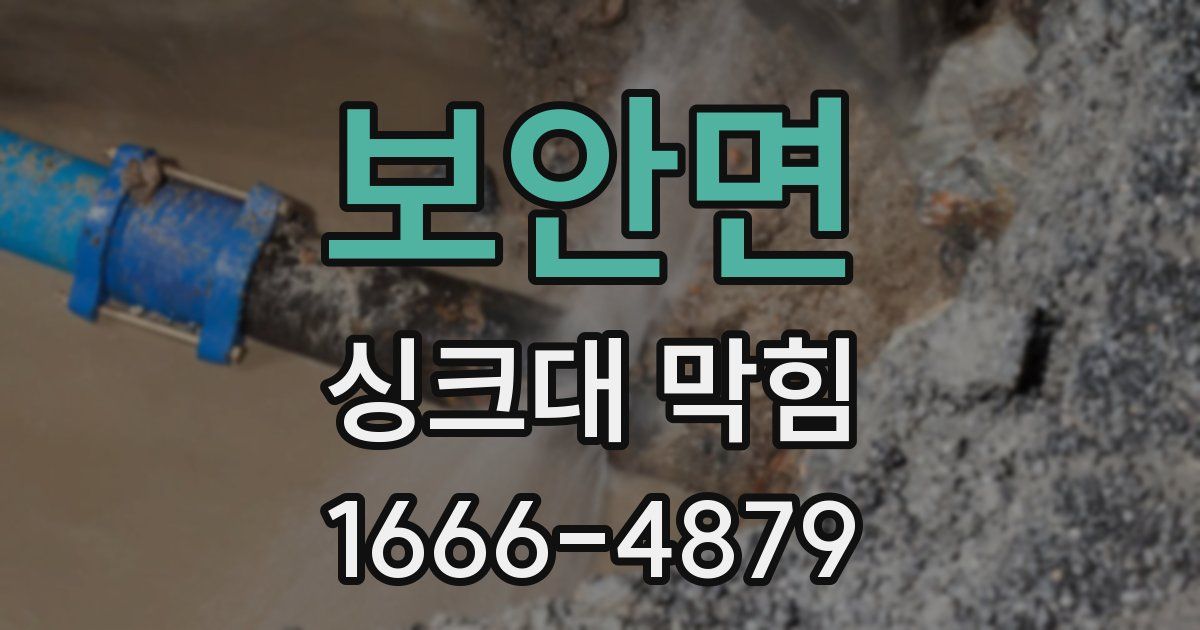 보안면 싱크대 막힘