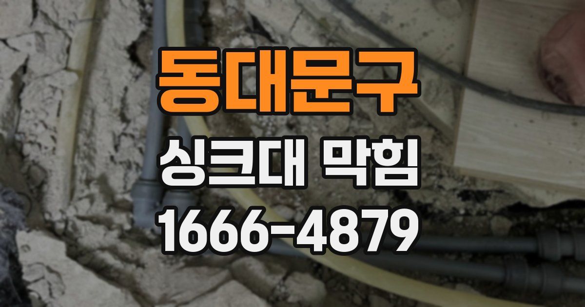 동대문구 싱크대 막힘