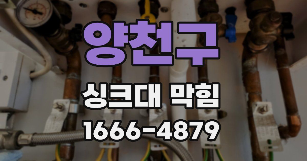 양천구 싱크대 막힘