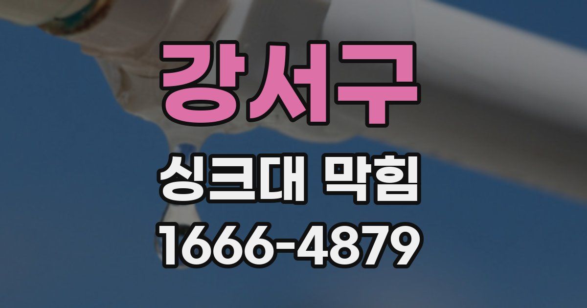 강서구 싱크대 막힘