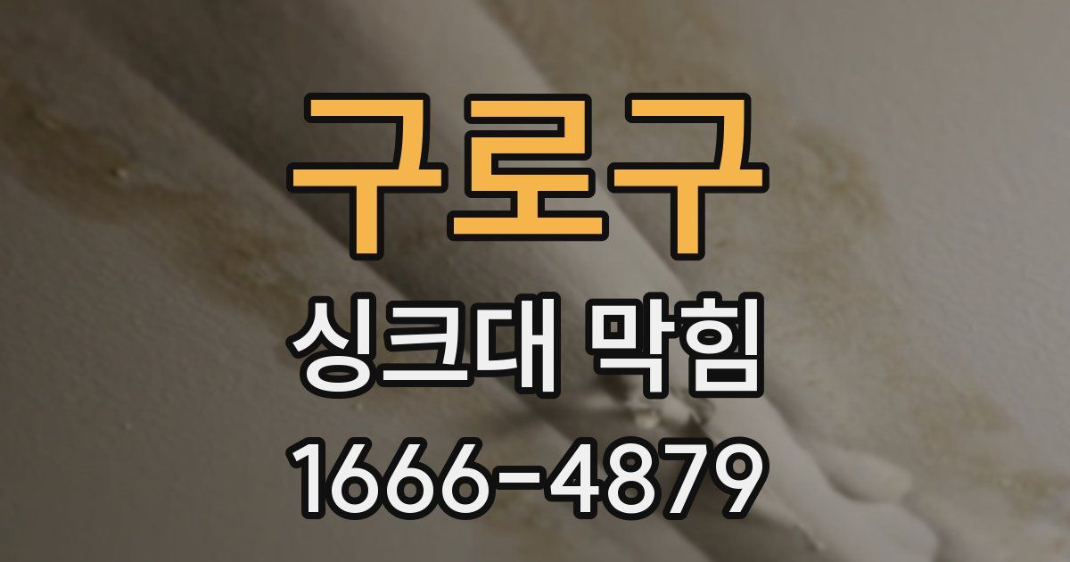 구로구 싱크대 막힘