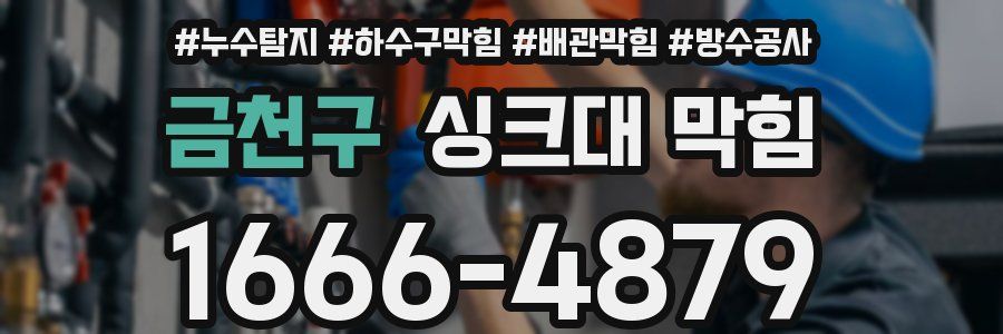 금천구 싱크대 막힘