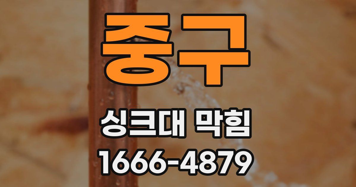 중구 싱크대 막힘