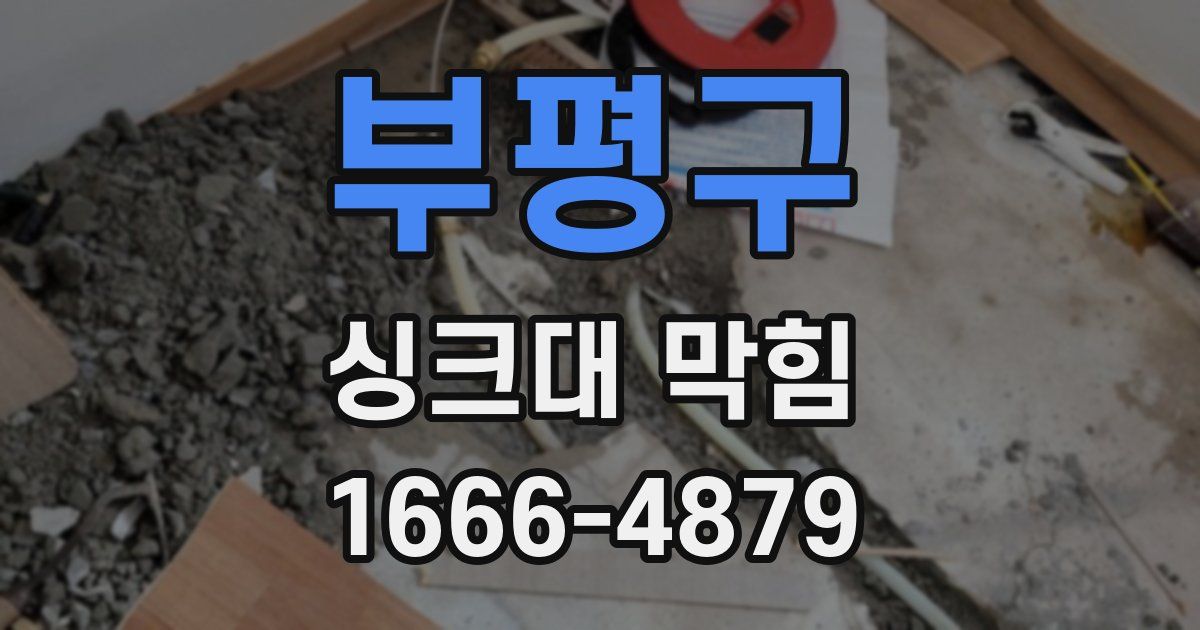 부평구 싱크대 막힘