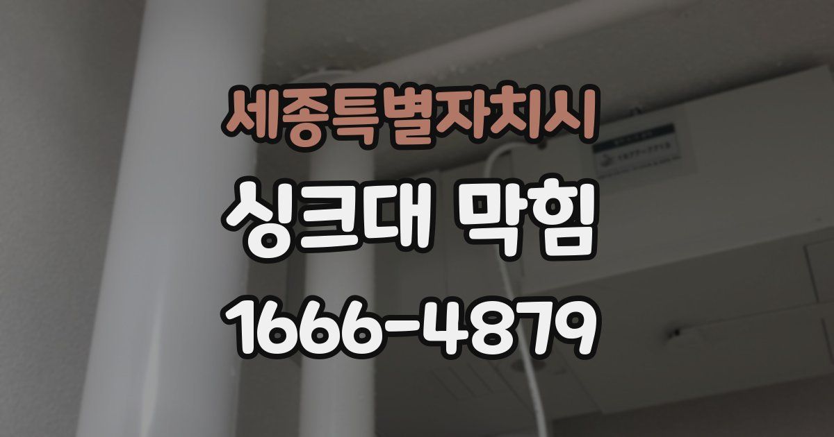 세종특별자치시 싱크대 막힘