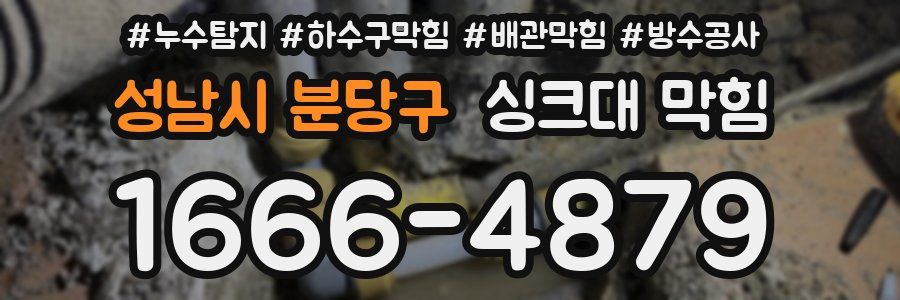 성남시 분당구 싱크대 막힘