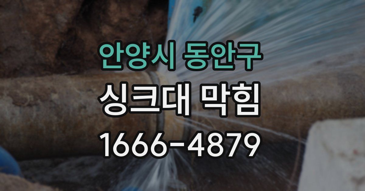 안양시 동안구 싱크대 막힘