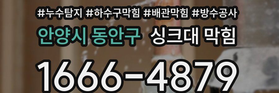 안양시 동안구 싱크대 막힘
