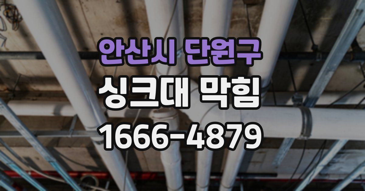 안산시 단원구 싱크대 막힘