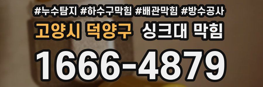 고양시 덕양구 싱크대 막힘
