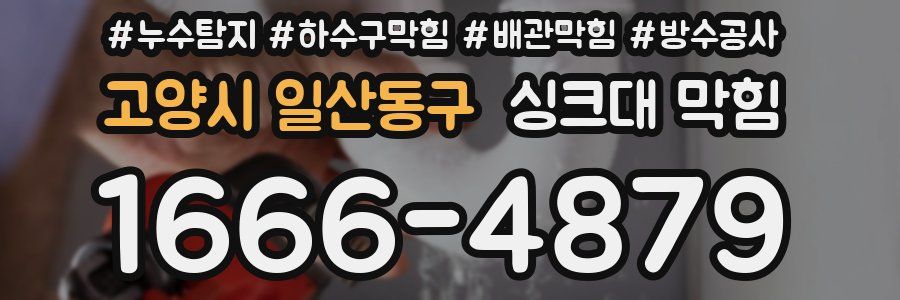 고양시 일산동구 싱크대 막힘