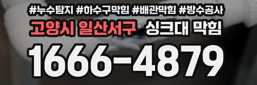고양시 일산서구 싱크대 막힘