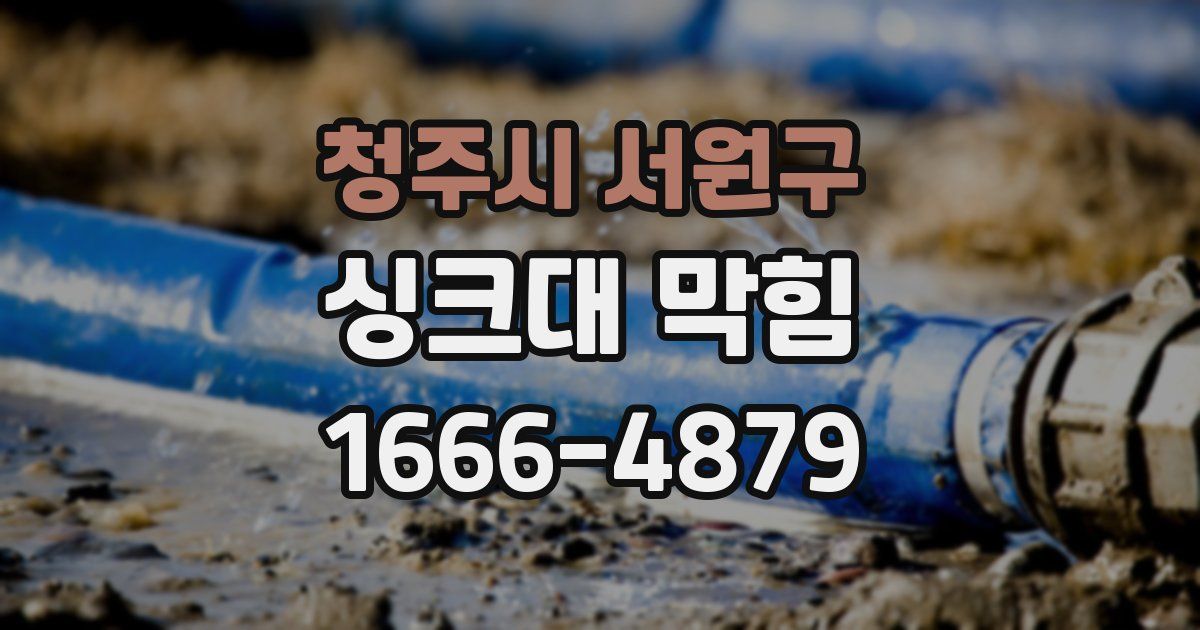 청주시 서원구 싱크대 막힘