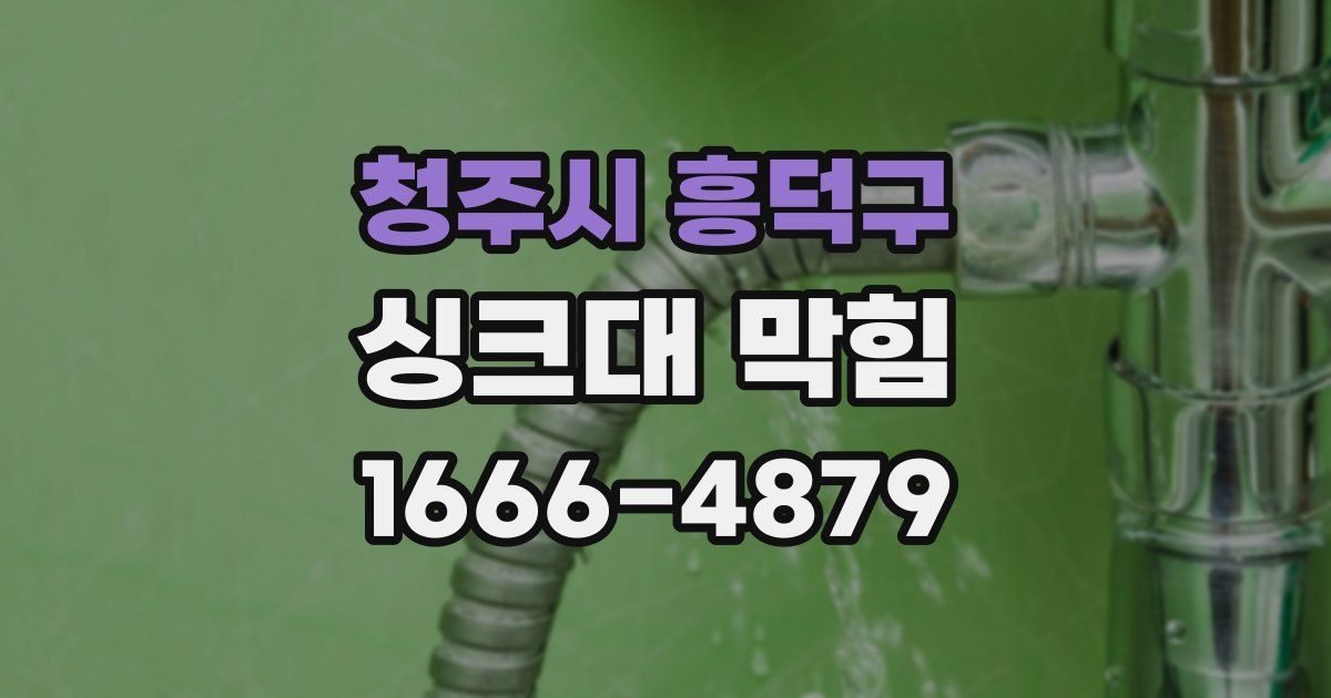 청주시 흥덕구 싱크대 막힘