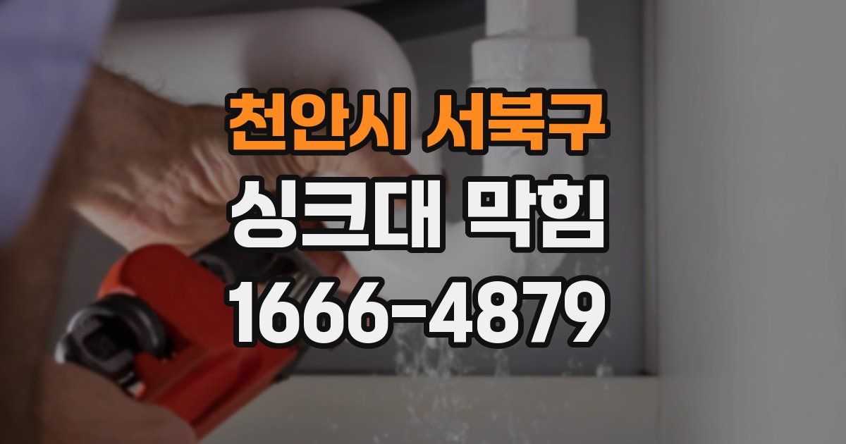 천안시 서북구 싱크대 막힘