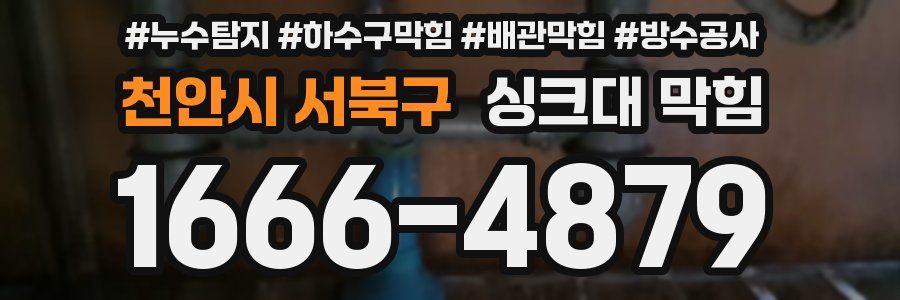 천안시 서북구 싱크대 막힘