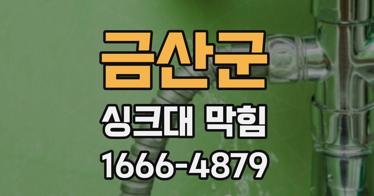금산군 싱크대 막힘