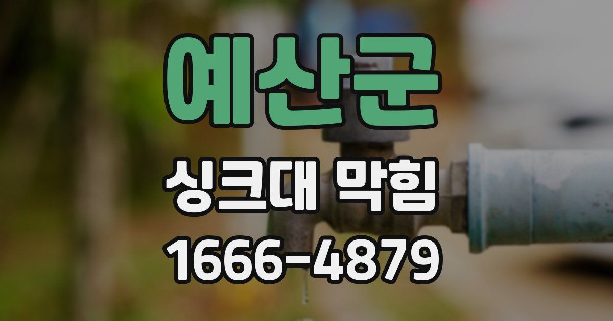 예산군 싱크대 막힘